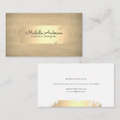 Goud geborsteld | Textuur | Ontwerper Visitekaartje (Voorkant / Achterkant)