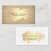 Goud geborsteld | Textuur | Ontwerper Visitekaartje (Voorkant / Achterkant)