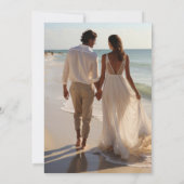 Goud geborsteld tropisch palmblad zomer bruiloft kaart (Achterkant)