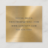 Goud geborsteld vierkante visitekaartje (Achterkant)