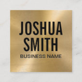 Goud geborsteld vierkante visitekaartje (Voorkant)