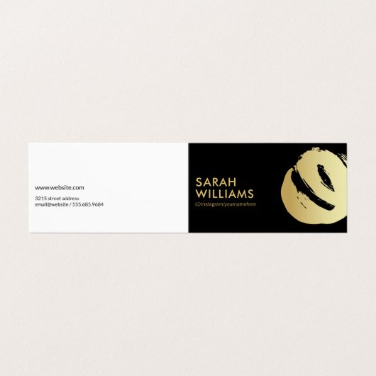 Goud geborsteld voor bedrijven visitekaartje (Buitenkant ongevouwen)