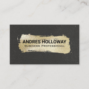 Goud geborsteld   Zwarte muur textuur Visitekaartje