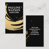 Goud geborstelde textuur visitekaartje (Voorkant / Achterkant)