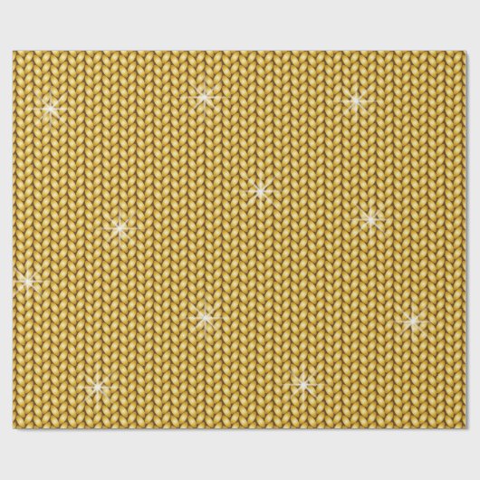 goud gebreide achtergrond inpakpapier (Vlak)