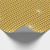 goud gebreide achtergrond inpakpapier (Hoek)