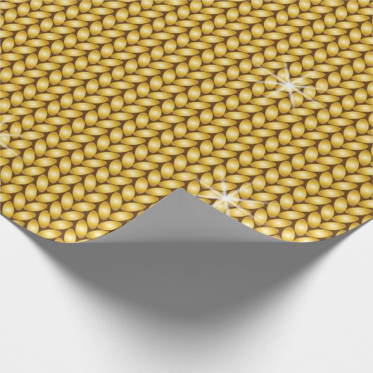 goud gebreide achtergrond inpakpapier (Hoek)