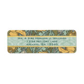 Goud Geel Elegantie Poppy Wildflower Bloom Etiket (Voorkant)