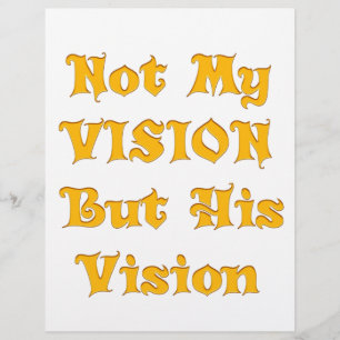 Goud Geel "Niet Mijn Visie Maar Zijn Visie"   Ins