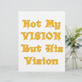 Goud Geel "Niet Mijn Visie Maar Zijn Visie" | Ins (Staand voorkant)