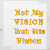 Goud Geel "Niet Mijn Visie Maar Zijn Visie" | Ins (Voorkant / Achterkant)