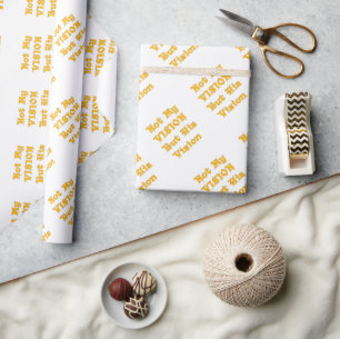 Goud Geel "Niet Mijn Visie Maar Zijn Visie"   Ins Cadeaupapier