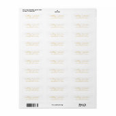 Goud Geel Script Trouw Retouradres Label (Full Sheet)