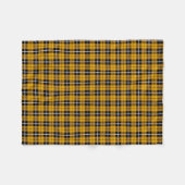 Goud/Geel witte/zwarte streep Fleece Deken (Voorkant (Horizontaal))