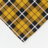 Goud/Geel witte/zwarte streep Fleece Deken (Hoek)