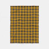 Goud/Geel witte/zwarte streep Fleece Deken (Voorkant)