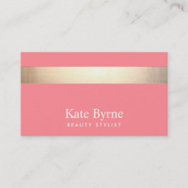 Goud (geen glans) Gestreept Modern Stijlvol Blush  Visitekaartje