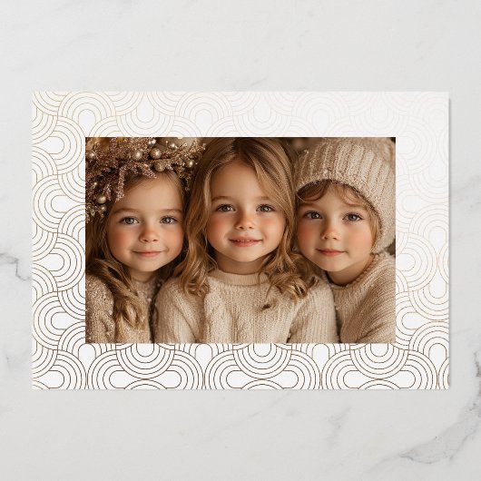 Goud geëtst Verheug Kerstmis Kaart (Achterkant)