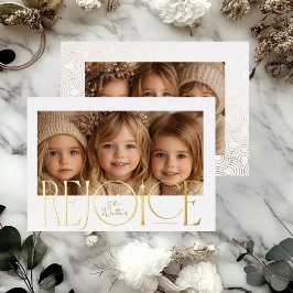 Goud geëtst Verheug Kerstmis Kaart