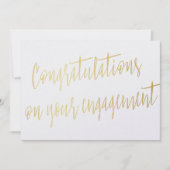 Goud: "Gefeliciteerd met je verloving" Kaart (Voorkant)