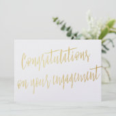 Goud: "Gefeliciteerd met je verloving" Kaart (Staand voorkant)