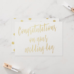 Goud "Gefeliciteerd met jullie trouwdag" Kaart