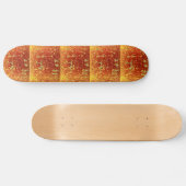 Goud gefuseerd glas persoonlijk skateboard (Horizontaal)