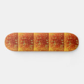 Goud gefuseerd glas persoonlijk skateboard (Horizontaal)