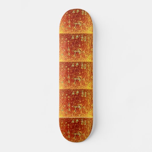 Goud gefuseerd glas persoonlijk skateboard (Voorkant)