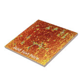 Goud gefuseerd glas tegeltje (Zijkant)
