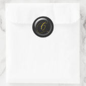 Goud gekleurd Monogram C Ronde Sticker (Tas)