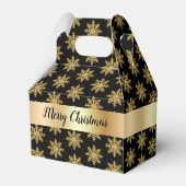 Goud gekleurd Snowflake Patroon voor Vor Box Bedankdoosjes (Achterkant)