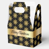 Goud gekleurd Snowflake Patroon voor Vor Box Bedankdoosjes (Geopend)