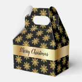 Goud gekleurd Snowflake Patroon voor Vor Box Bedankdoosjes (Voorkant Zijde)