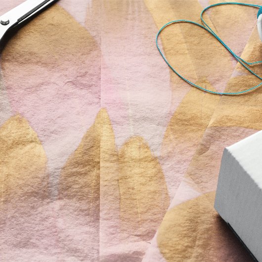Goud Gekleurde Roze Veren Tissuepapier