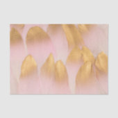 Goud Gekleurde Roze Veren Tissuepapier (Voorkant)