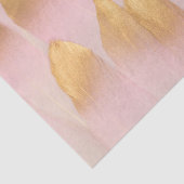 Goud Gekleurde Roze Veren Tissuepapier (Detail)