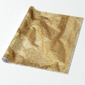 Goud gekreukeld papier textuur abstracte achtergro (Uitgerold)