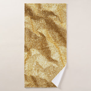 Goud gekreukeld papier textuur abstracte achtergro badhanddoek