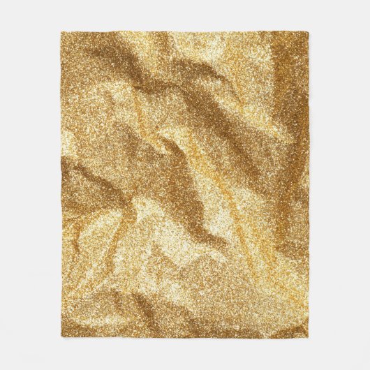 Goud gekreukeld papier textuur abstracte achtergro fleece deken (Voorkant)