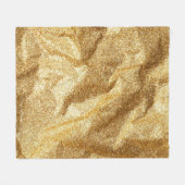 Goud gekreukeld papier textuur abstracte achtergro fleece deken (Voorkant (Horizontaal))