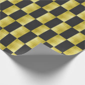 Goud-gelamineerd zwart-IV inpakpapier (Hoek)