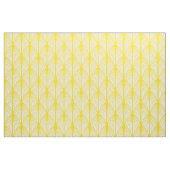 Goud Gele Art Deco Schelpen Stof Retro Print (Fat Quarter)