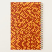 Goud Gele Bladerige Wingerd Patroon Planner (Achterkant)