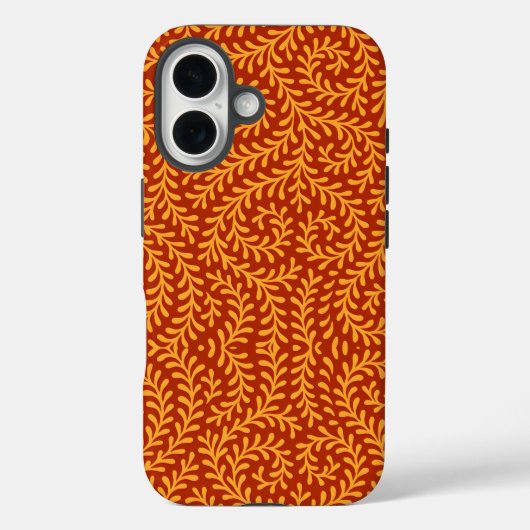Goud Gele Bladrijke Wingerd Patroon Case-Mate iPhone Case (Achterkant)