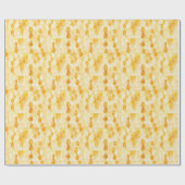 Goud Gele Honing Verjaardag Cadeaupapier (Vlak)