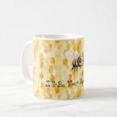 Goud Gele Honingbij Koffiemok (Voorkant links)