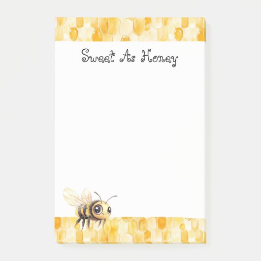 Goud Gele Honingbij Post-it® Notes (Voorkant)