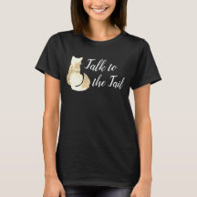 Goud Gele Kat Abstract Praat met de Staart T-shirt