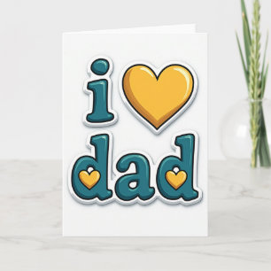 Goud Gele Liefde Papa Kaart